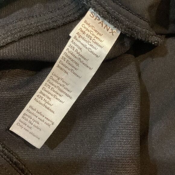 Spanx Leopard Print Look At Me Now Denim Leggings Blue Women’s Size M - Picture 10 of 14